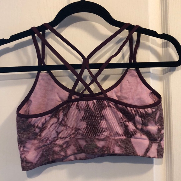 Burgundy tie dye sports bra - Picture 2 of 2